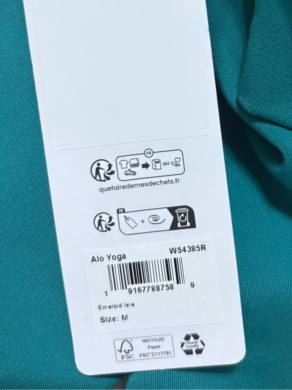 New nwt Alo yoga 16” high waist airbrush capri Emerald Isle green xxs - Picture 2 of 2